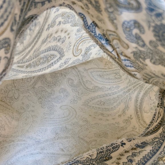 Paisley Throw-Pillow Cover (Blue & White) - Picture 7 of 8